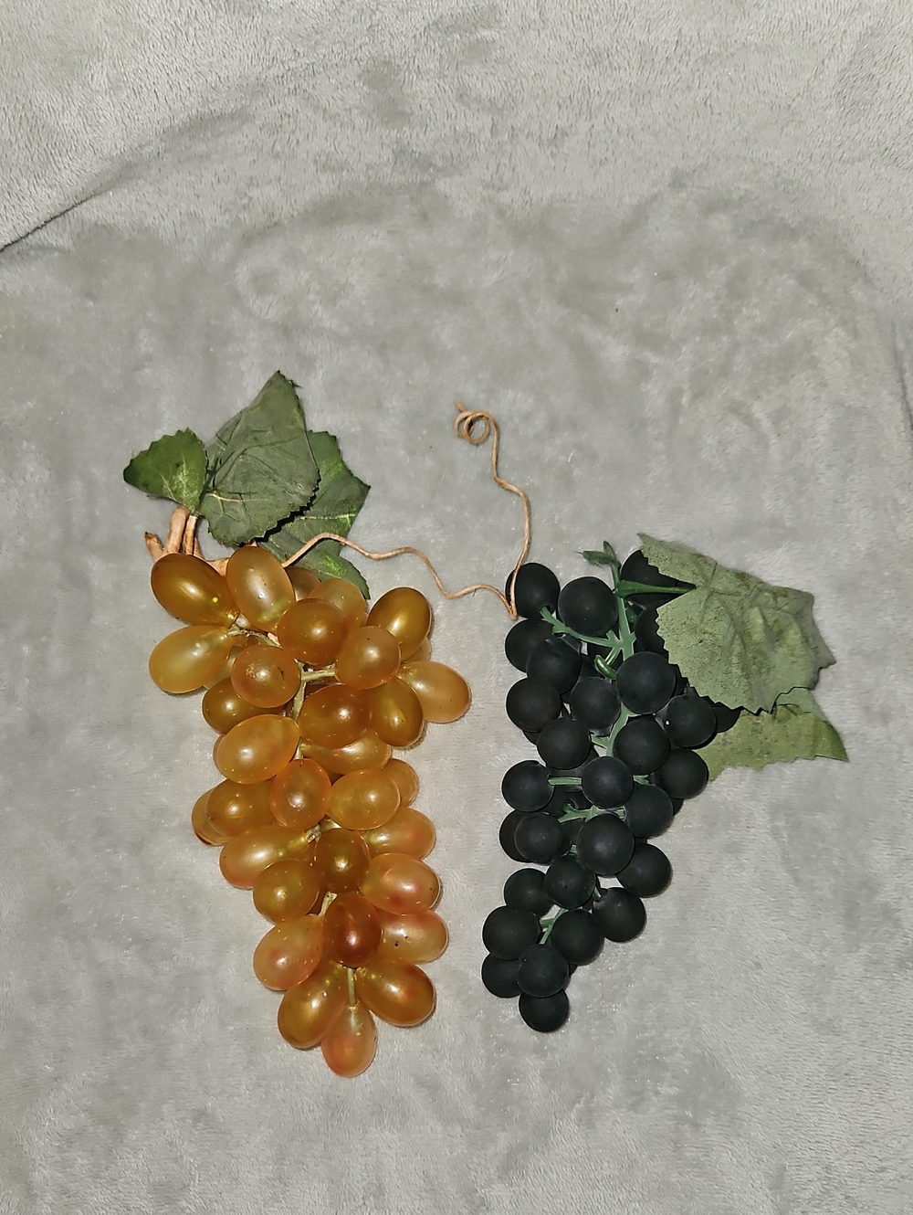 Decorative Artificial Grape Cluster - Amber and Black